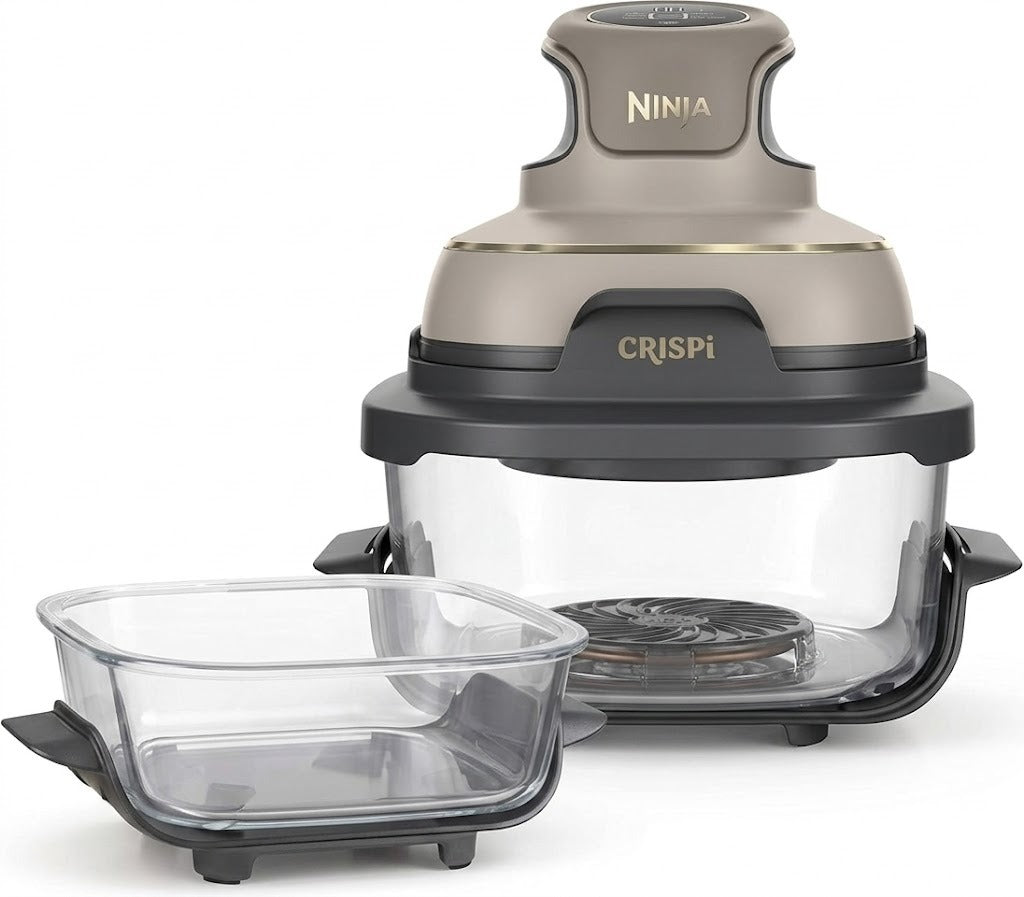 Ninja CRISPi Portable 4-in-1 Air Fryer | 3.8 Litre | 2 Removable Glass Trays & Lids | 1700W |