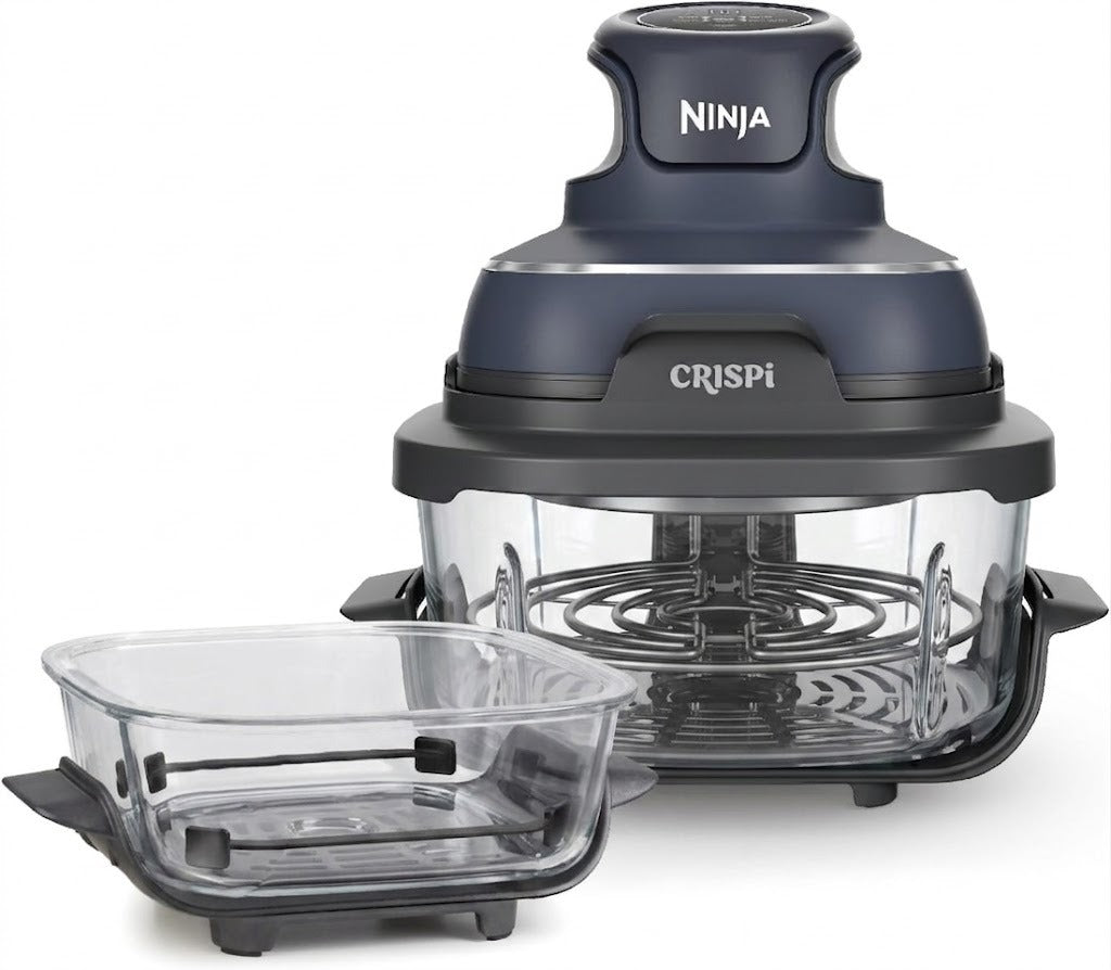Ninja CRISPi Portable 4-in-1 Air Fryer | 3.8 Litre | 2 Removable Glass Trays & Lids | 1700W |