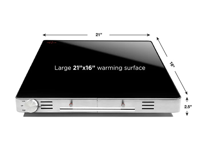 Chefman Family-Size Glass-Top Warming Tray | 400W | Fast Heating |