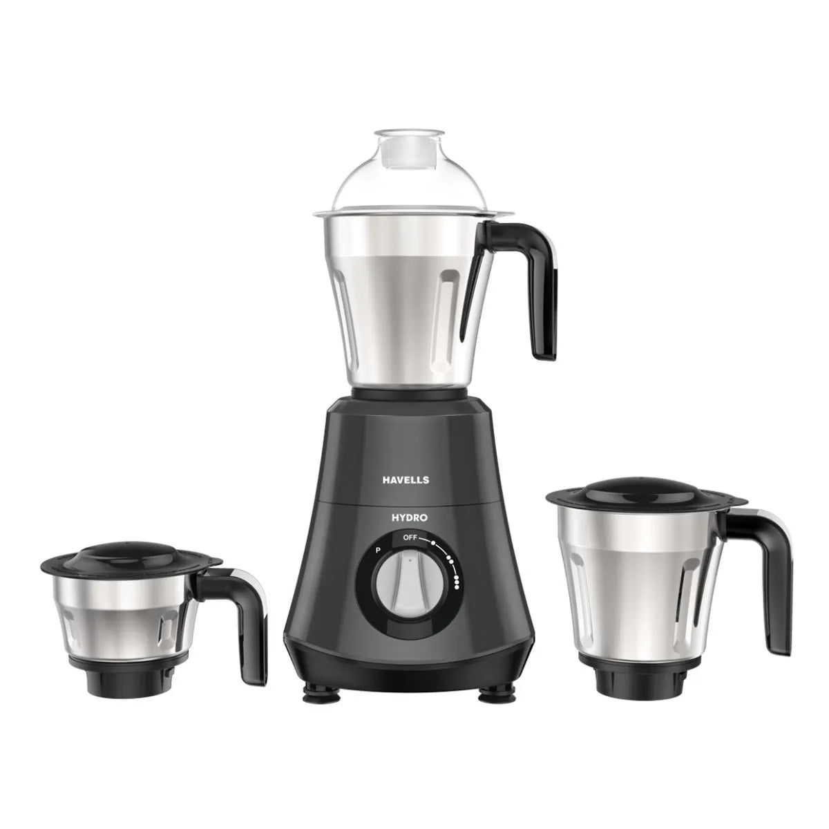 Havells Hydro | Mixer Grinder | 750W | Grey | 3 Jar |