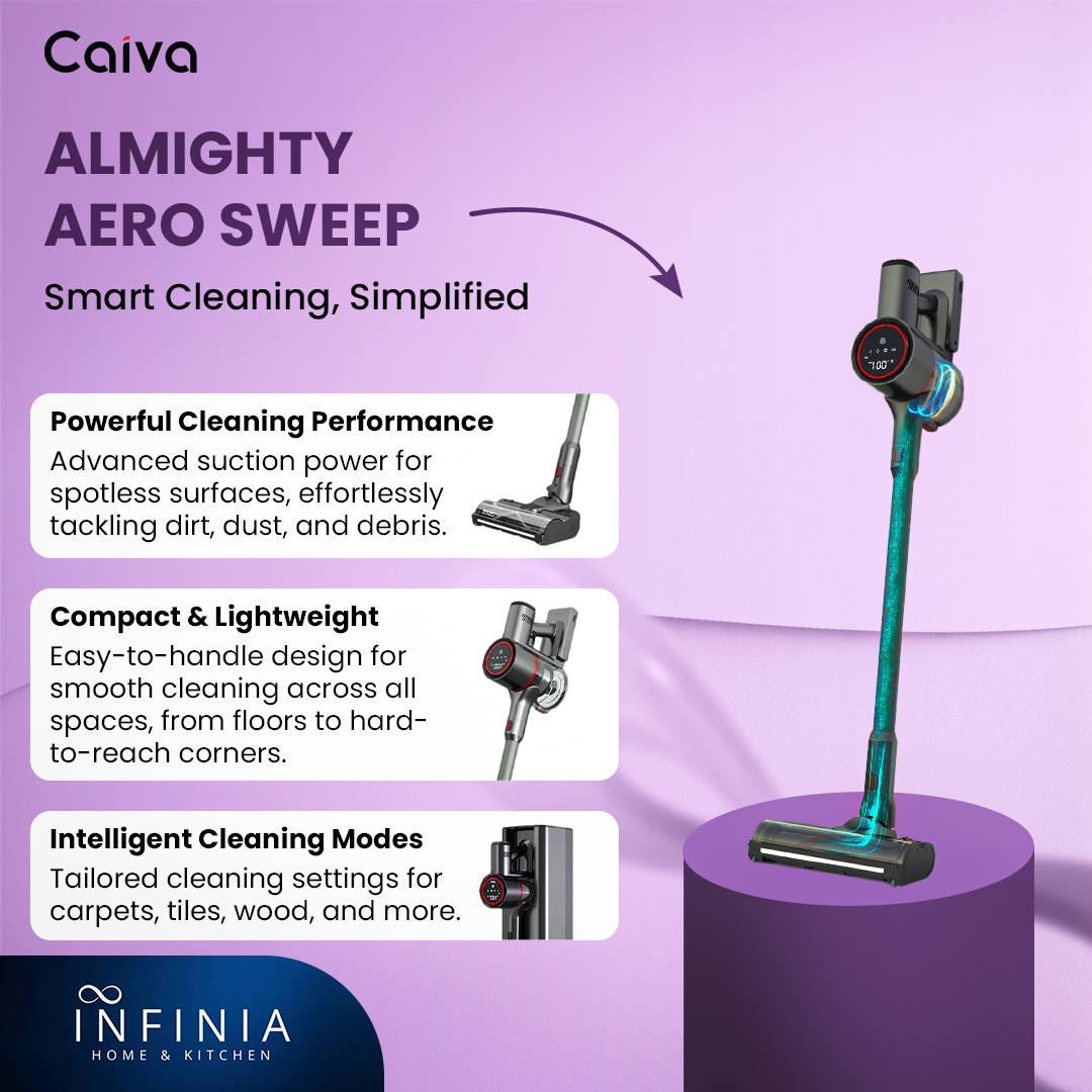 Caiva Almighty Aero Sweep Vacuum Cleaner | Powerful Cleaning |