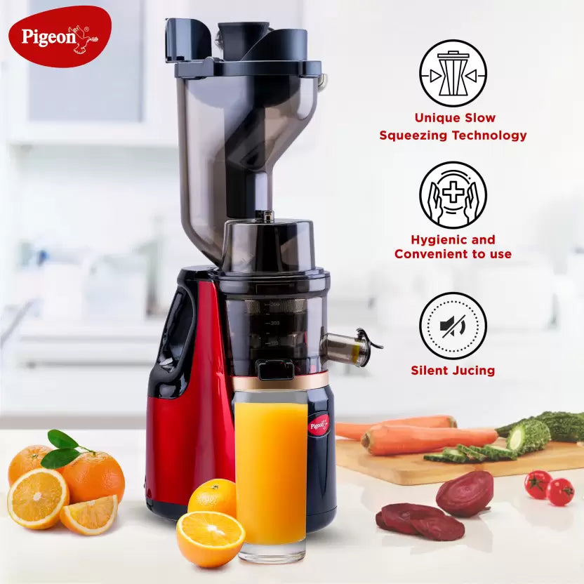 Pigeon Pure Mixer Grinder/Slow Juicer| Red – Infinia Home and