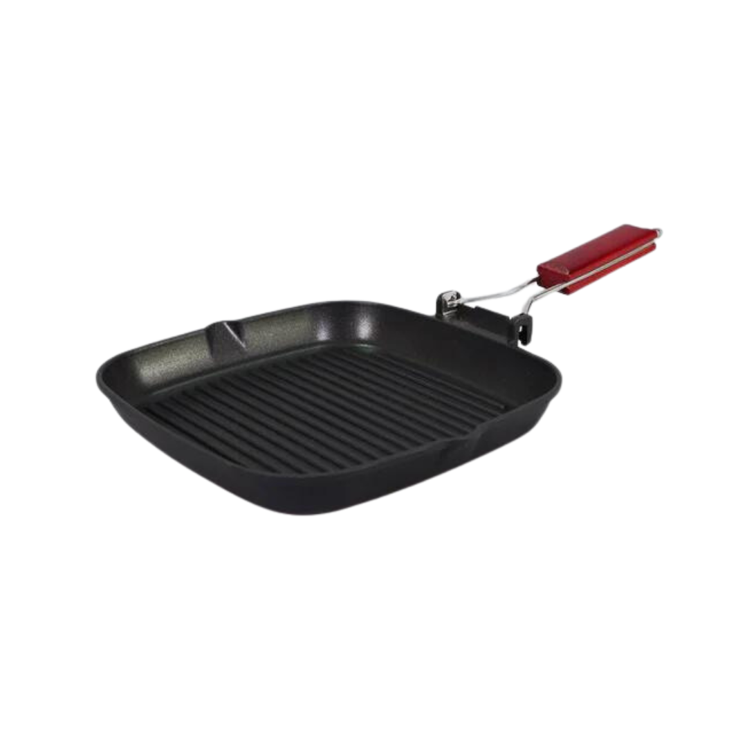 Wonderchef Caesar Nonstick Grill Pan 24 cm Folding Handle