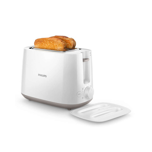 Philips Daily Collection HD2582/00 Pop-up Toaster (White)