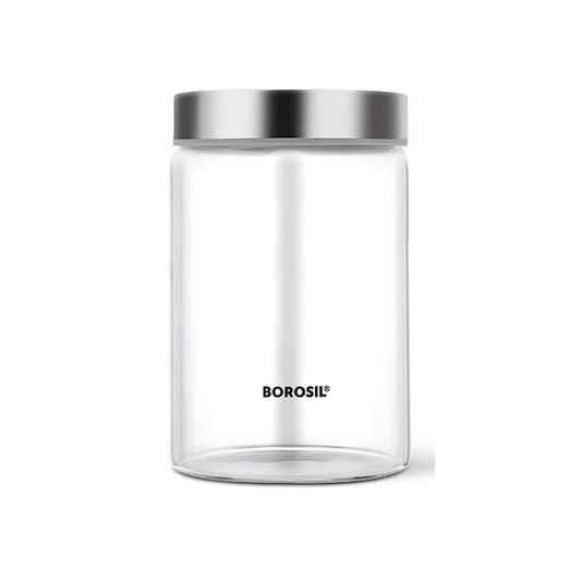 Borosil Endura Glass Jar  900 ml SS Lid