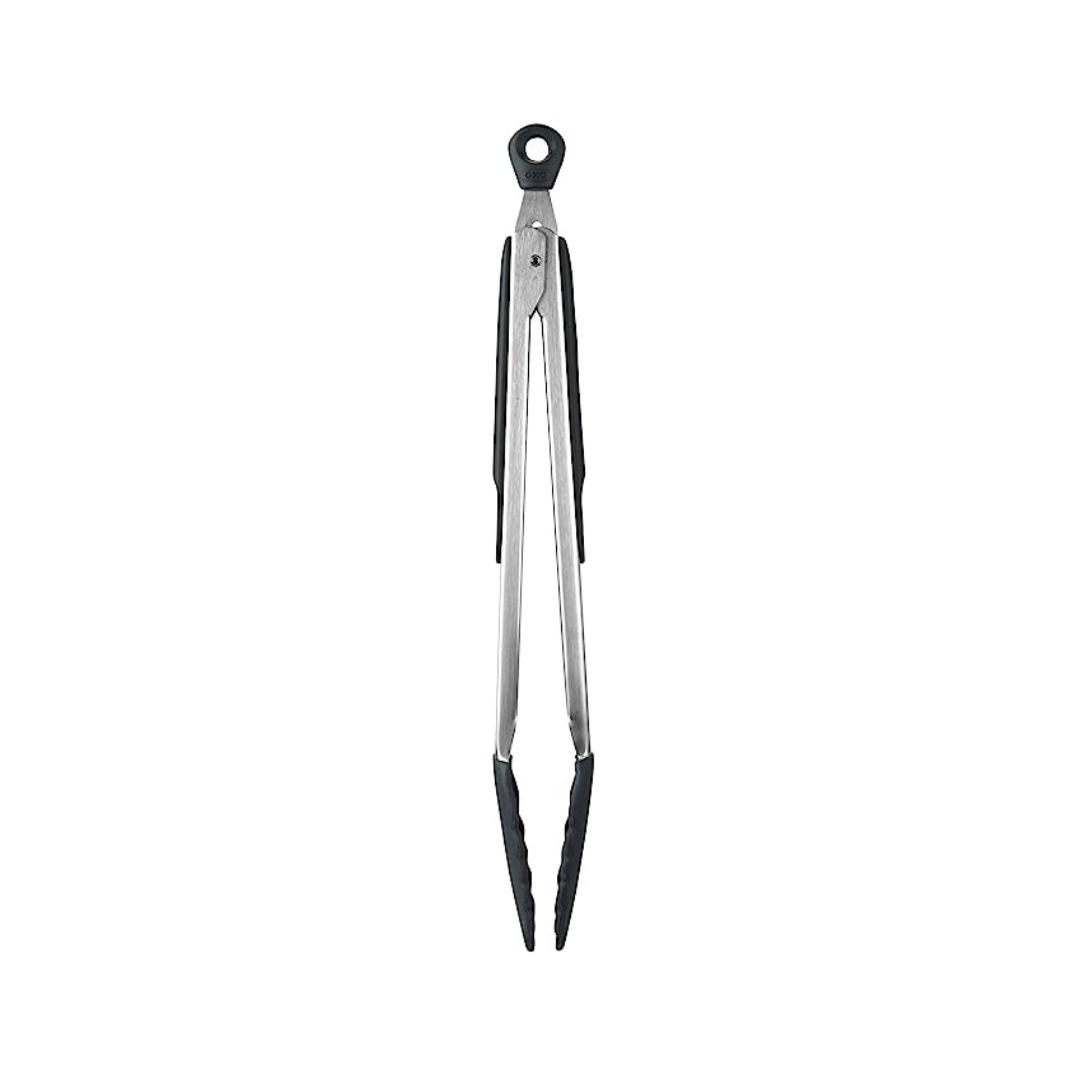 OXO Good Grips 12-Inch Tongs with Black Silicone Heads