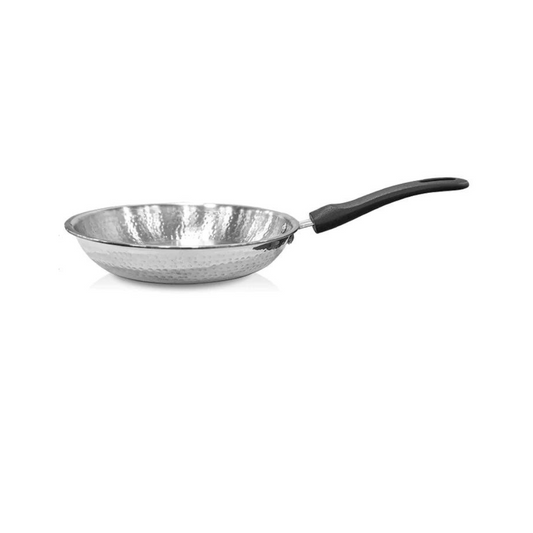 Shri & Sam Stainless Steel Heavy Weight Hammered Fry Pan