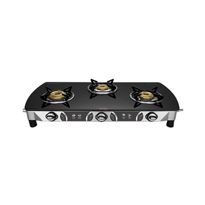 Preethi Blu Flame Blaze Glass top 3 Burner Gas Stove