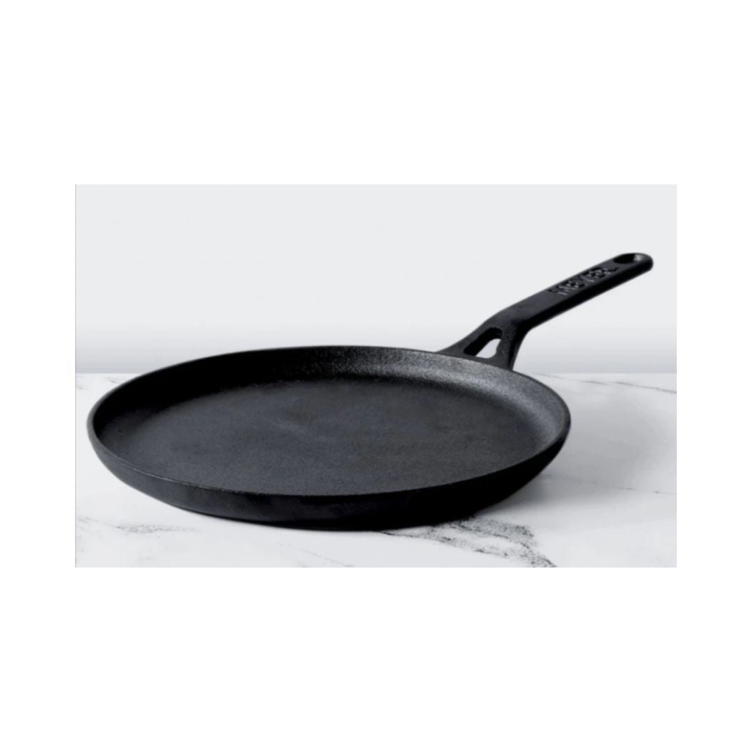 Meyer Cast Iron Flat Dosa Tawa, 24 CM, BLACK