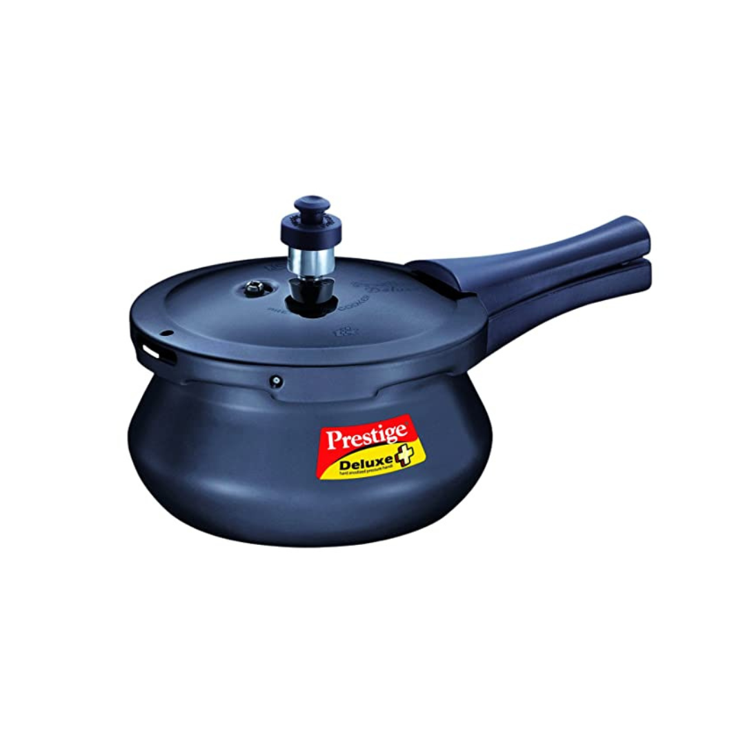 Prestige Deluxe Plus Baby Outer Lid Pressure Handis, 2 Litres, Black