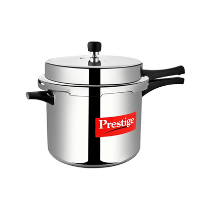 Prestige Popular Aluminium Outer Lid Pressure Cooker, 10 Litres, Silver