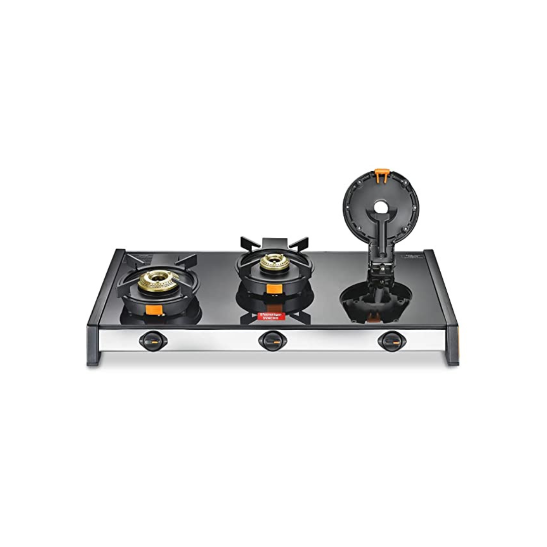 Prestige Svachh Glass top LP Gas Table, 3 Burner,