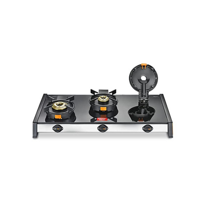 Prestige Svachh Glass top LP Gas Table, 3 Burner,