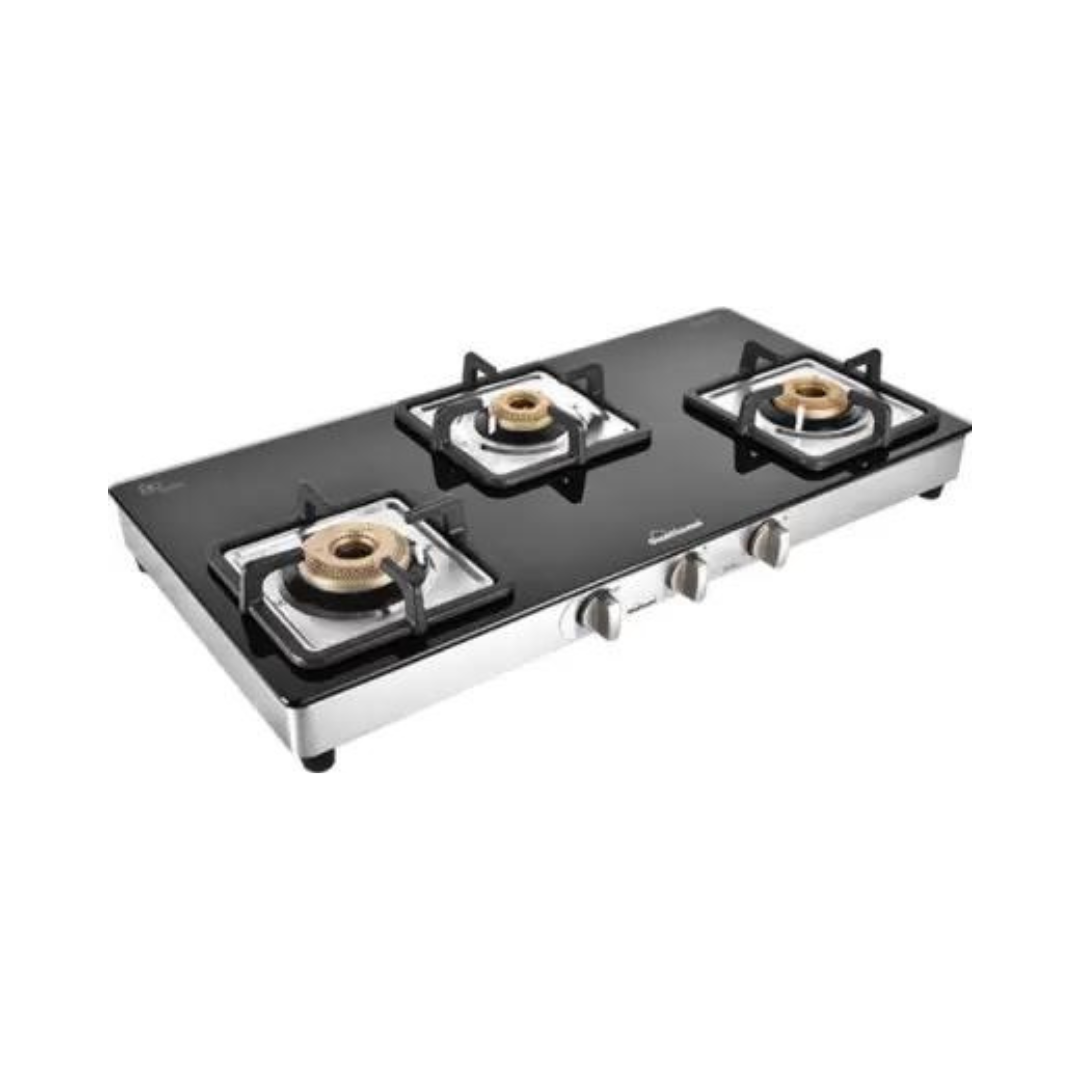 Sunflame Sunflame AURA 3 Burner Toughened Glass Top Gas Stove – Infinia Home and ...