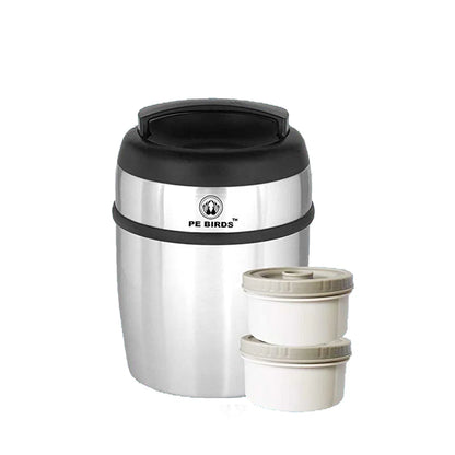 PE BIRDS Jumbo Sambar Jar | 1500 ml | 2 Food Grade Microvan Containers |