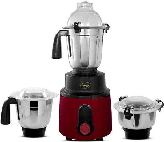 Pigeon Ultrax Mixer Grinder | 1000 Watts | 3 Jars | 2 Year Warranty | Red |