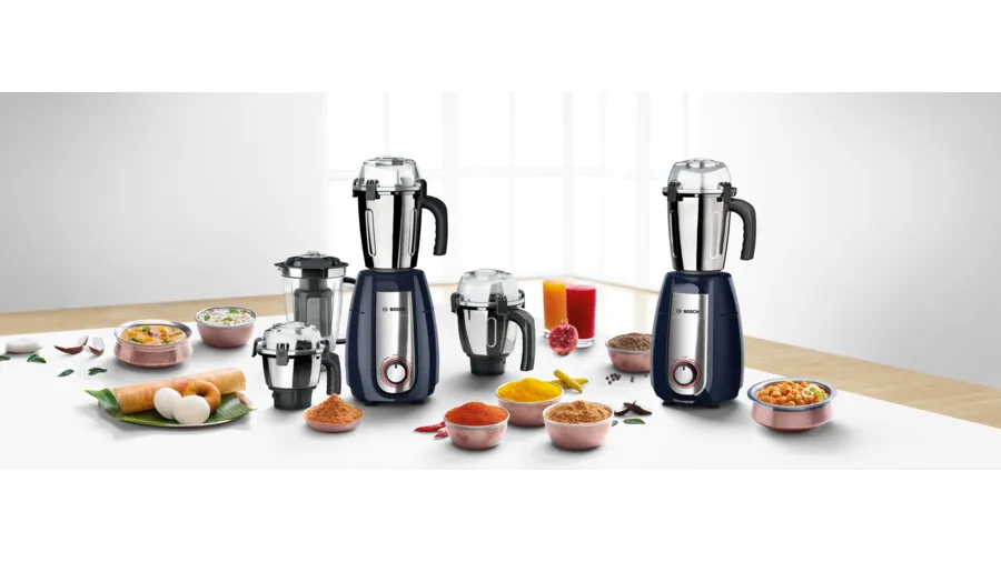 Bosch Mixer Grinder | 1000 W | Mid night blue | MGM8842GIN | 4 Jars |