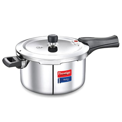 Prestige Svachh Triply 5 Litre, Silver Outer Lid Pressure Cooker (Aluminium)