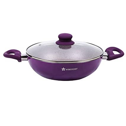 Wonderchef Royal Velvet Non-Stick Wok with Lid