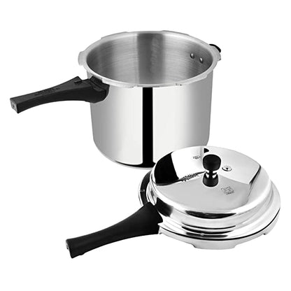 Prestige Popular Aluminium Outer Lid Pressure Cooker, 10 Litres, Silver