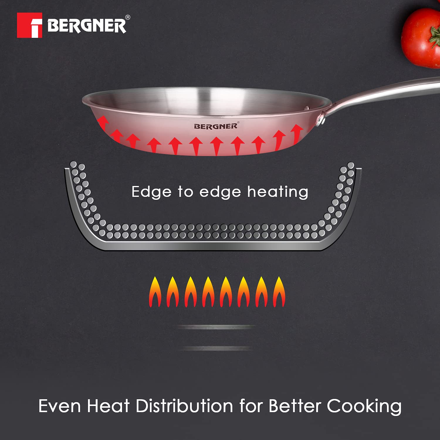 Bergner Tri-Ply Fry Pan, Scratch Resistant | 20cm |