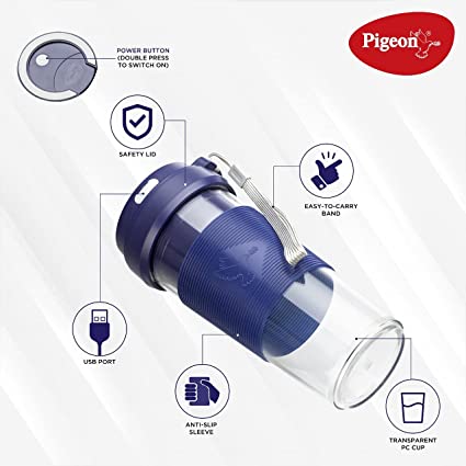 Pigeon USB Rechargeable Portable Blender | Blue |