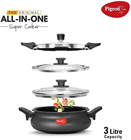 Pigeon Super Cooker | Black | Dishwasher Safe |