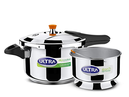 ULTRA Duracook Diet 5.5 LTR Stainless Steel Outer Lid Pressure Cooker