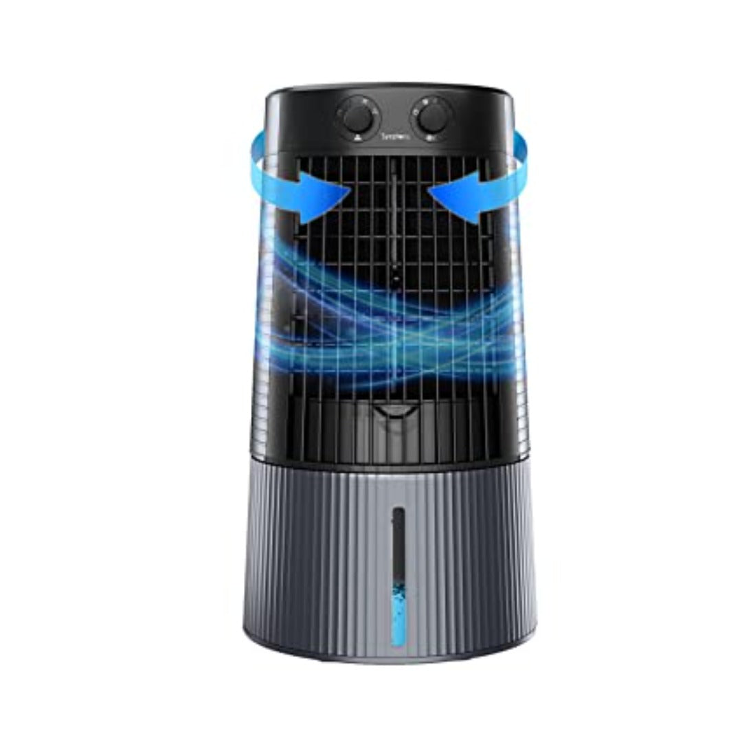 Symphony Duet Tower Cooling Fan (6L, Grey)