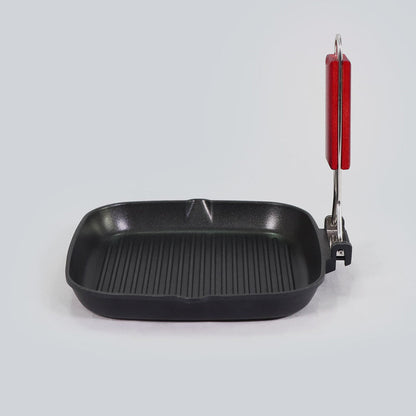 Wonderchef Caesar Nonstick Grill Pan 24 cm Folding Handle