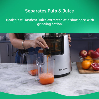 Wonderchef V6 Cold Press Slow Juicer, 200W