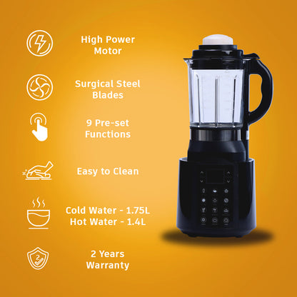 Wonderchef Nutri Cook Heater Blender 1250W - Black